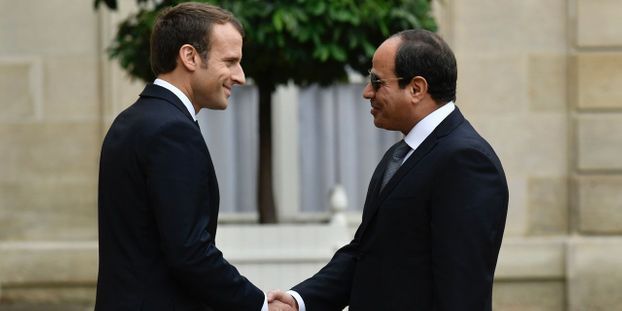 Emmanuel Macron et Abdel Fattah al-Sissi, le 24 octobre 2017 à l’Élysée.Photo DR