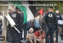 Le campement des solidaires pour Gaza démantelé place de la Bastille